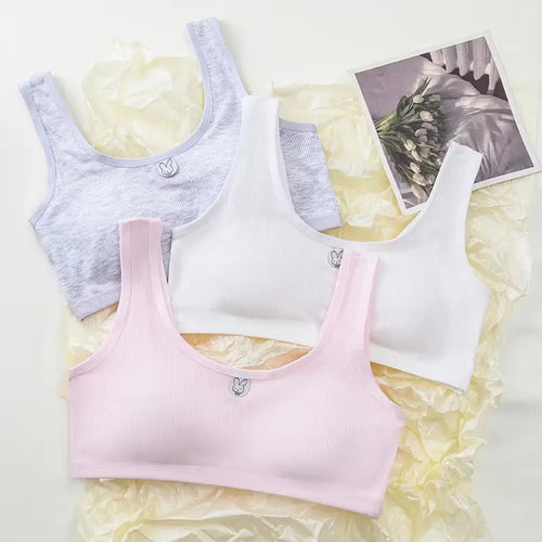 Padded Pack Of 3 Teenage Girls Cotton Training Bra